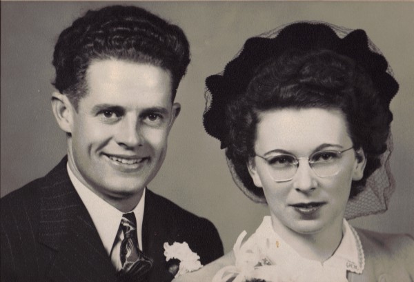 Wedding picture, Lawrence and Jean Foster
