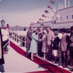 Melvyn Foster greets Queen Elizabeth and Prince Phillip