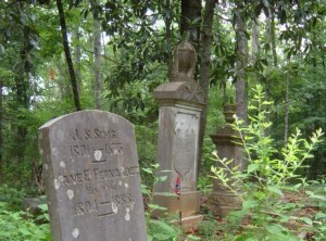 the headstone of J.S. Sims resides with those of his wife's family.  Fernandis Cemetery Union Co. SC